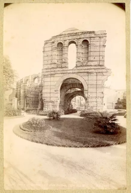 ND, France, Bordeaux, Ruines du Palais Gallien  Vintage albumen print.  Tirage