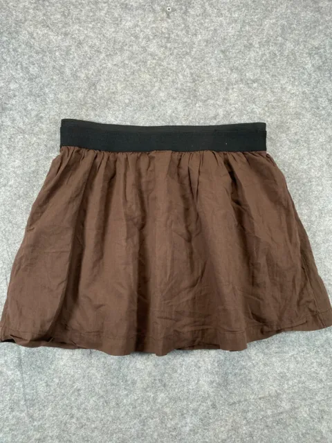 Old Navy Skater Skirt Women S Small Brown Short A Line Elastic Lined Work Casual
