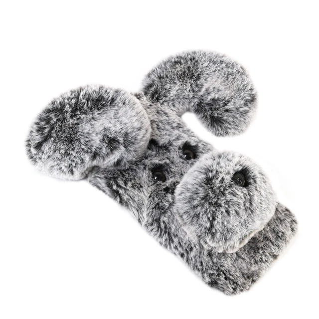 Coque pour téléphone à motifs en peluche douce Mignon Mode Hiver Garder