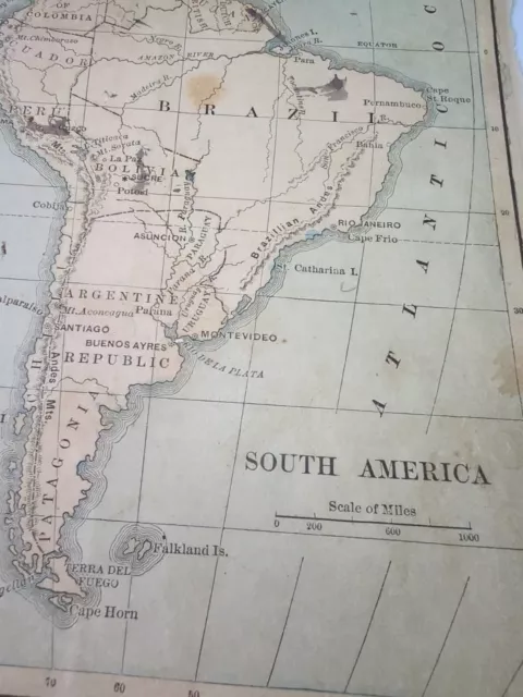 1880 Map Of South America