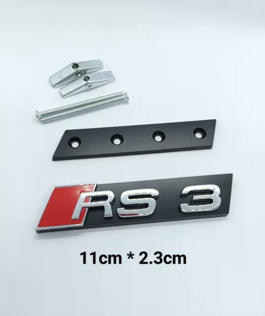 RS3 Logo Audi3 Emblème Avant calandre Chrome A3 S3 RS3