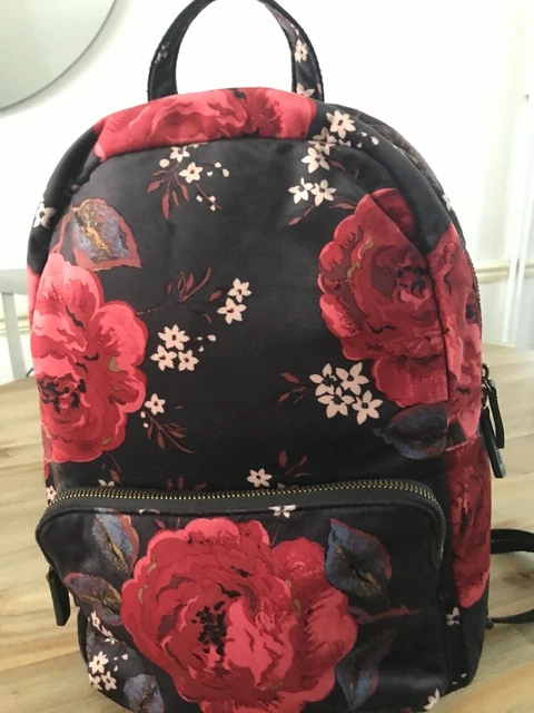 Cath Kidston Genuine Jacquard Rose Velvet Backpack