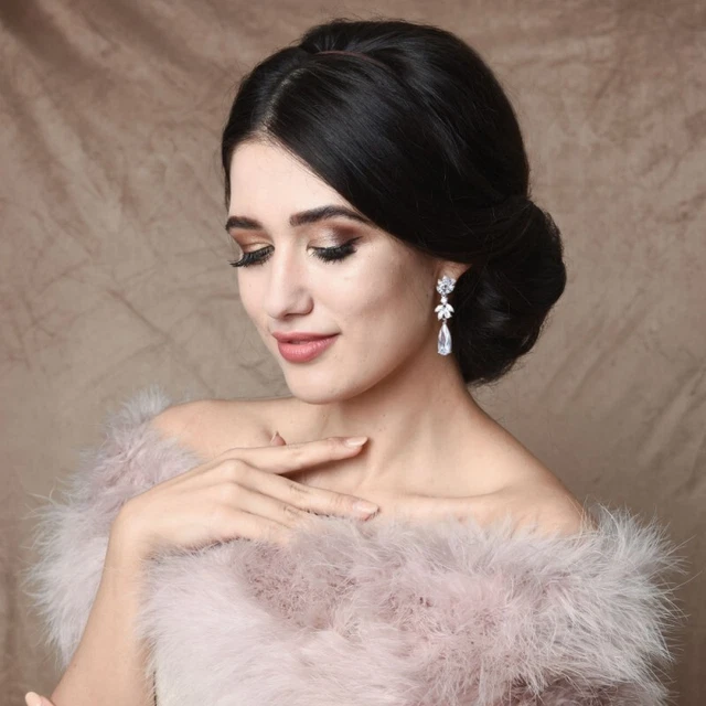 Orecchini Sposa Chic Cristallo - Gioielli Matrimonio - Argento - Nuovi in Confezione Regalo