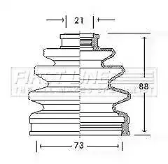 Cv Joint Boot Kit Bellow FCB2247 by First Line - Single