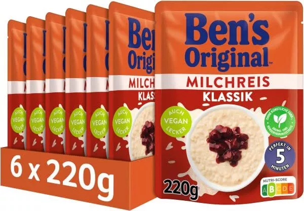 Pasto pronto classico riso al latte Bens Original Express 6 x 220 g NUOVO MHD 17/10/2023