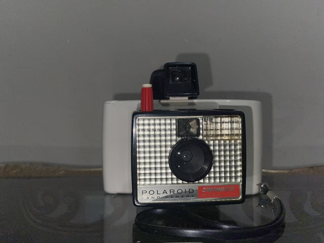 Cámara terrestre vintage Polaroid swinger modelo 20 *Sin probar* con estuche de transporte