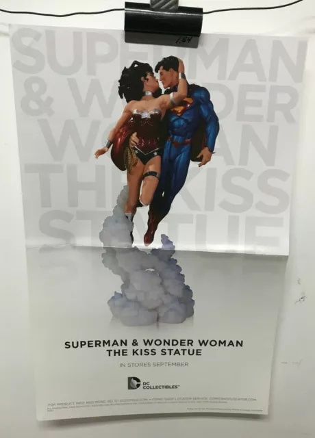 Superman & Wonder Woman DC Comic Book Store Promo Paper Poster 11x17 2013