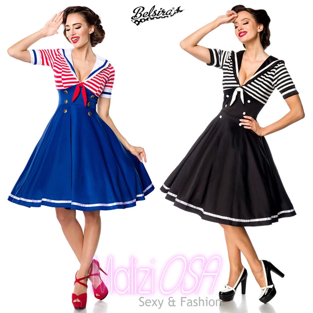 Vestito Donna Swing Marinaretta Gonna Svasata PinUp rockabilly Anni '50 50057