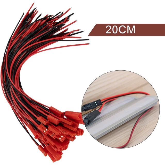 Lot de 10 paires de câbles adaptateurs JST - Fiche femelle - 150 mm