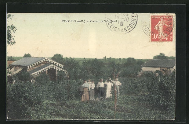 CPA Piscop, Vue sur le Val-Fleuri 1910