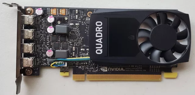 NVIDIA Quadro P1000 4GB GDDR5 PCIe 3.0 x16 Workstation Video Card Tested Working