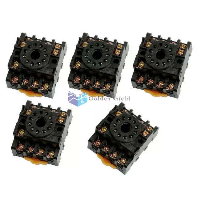 5Pcs PF113A 11 Pin Screw Terminals Relay Base Socket for Time Delay #