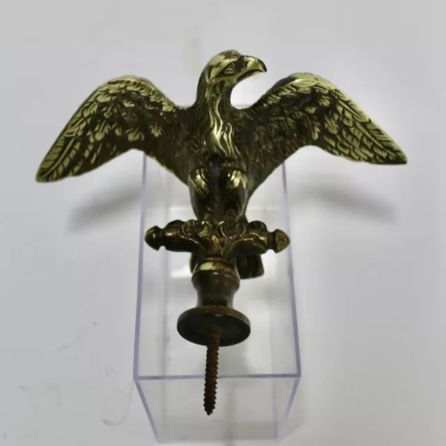 Antique Solid Brass  American Eagle Flag Pole  Finial 6'' Wing Span