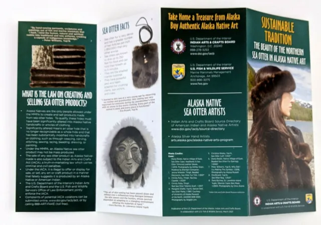 2010S ALASKA NATIVE Northern Sea Otter Artists Travel Brochure Products ...