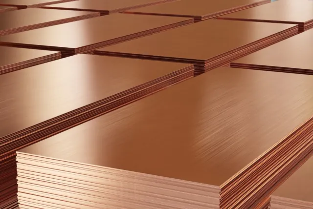 Natural Copper Sheet Metal guillotine cut - 0.4mm to 3.0mm - Multiple Sizes