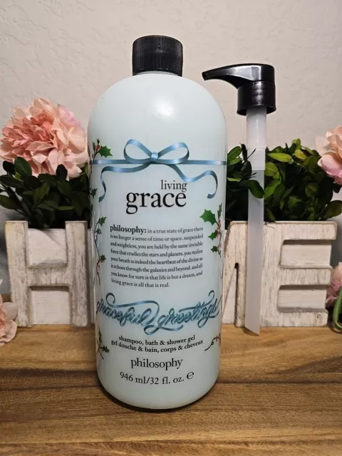 Philosophy Living Grace Shampoo Bath & Shower Gel 32 fl oz  W PUMP OPEN ITEM