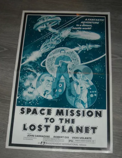 SPACE MISSION to the LOST PLANET PROMO MOVIE PRESSBOOK JOHN CARRADINE AL ADAMSON