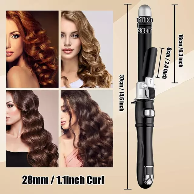 Curling Iron Dual Voltages White Rotating Iron Styling hair curler