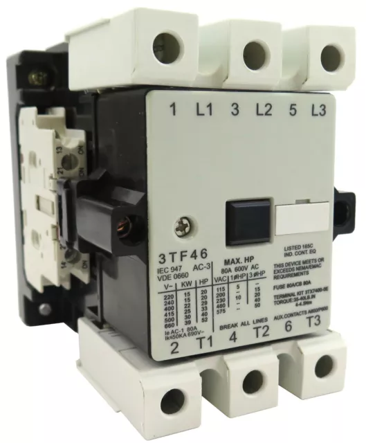 New Direct Replacement Contactor Fits Siemens 3Tf46 22 24V Ac Coil