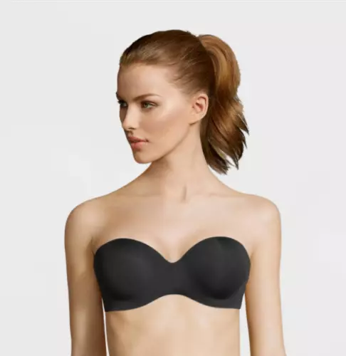 Women's Extra Coverage Strapless Bra -Maidenform -Black 42 C