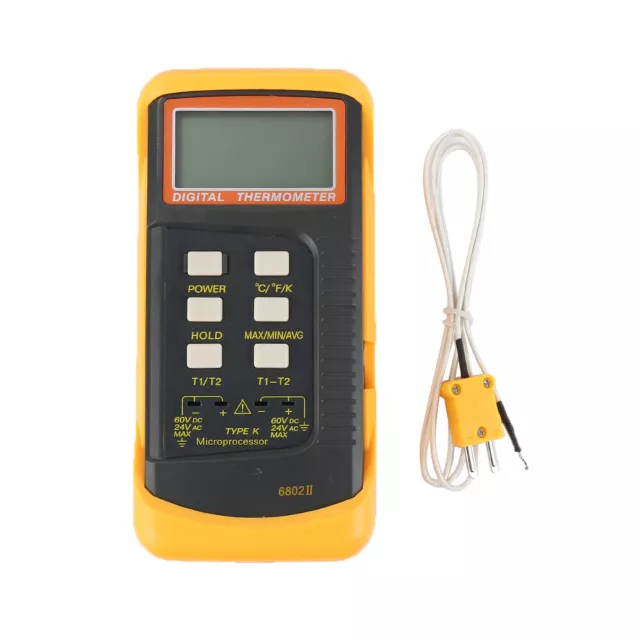 6802 II Dual Channel K Type Thermocouple Thermometer Measure Tester Meter