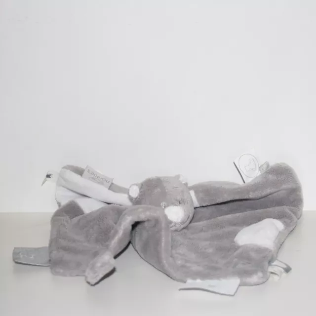 Doudou Ours Noukies Noukie's - Nouky - Gris blanc