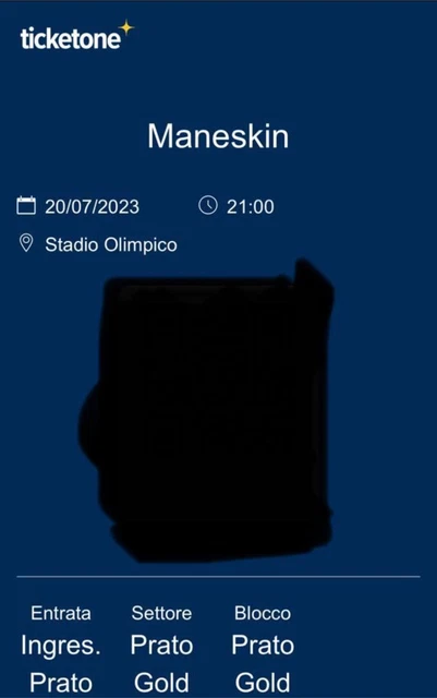 n. 2 Biglietti concerto Maneskin Roma 20 lug. 23