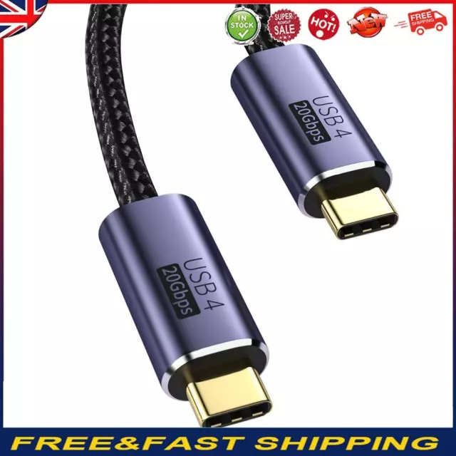 20Gbps 8K 60Hz PD 100W USB 4.0 Type-C Male to Male Data Cable Cord (50cm) -