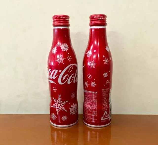 coca cola bottle - Snow Crystal Christmas Aluminum Bottle Japan 2015