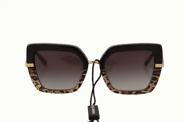 Dolce & Gabbana Grigio Mezza Stampa Leopardo Telaio Gradiente Occhiali da Sole