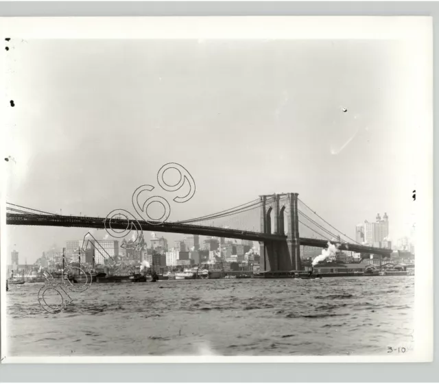 Vintage Press Photo Brooklyn Bridge East River New York City, 1920s