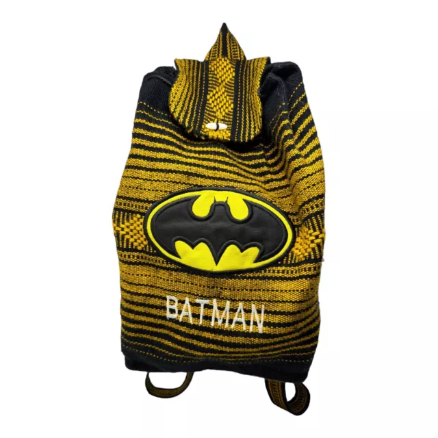 Mexican Style Black & Gold Woven Batman Backpack