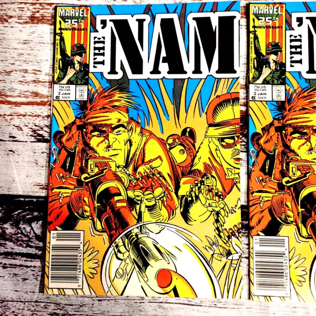 The Nam lot of 3 Comic Books. Three #2's. Marvel Comics. 1987. All Newsstands. 2