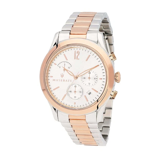Watch Maserati Stainless Steel White Pink Silver Pink Men R8873625001