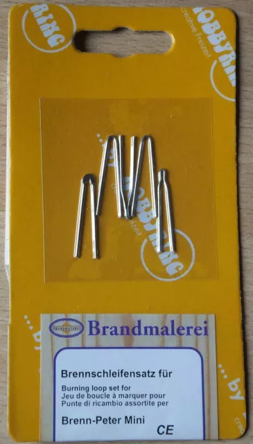 Brandmalerei ++++: Brennschleifensatz (5 Stck Inhalt) für Brennpeter Mini