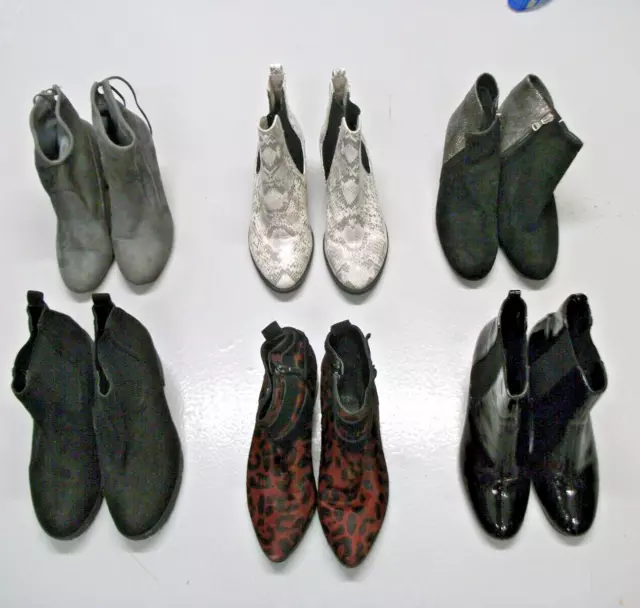 WOMEN'S ANKLE BOOT BUNDLE x 6 Size 5-6.5 inc DOROTHY PERKINS NEXT INSOLIA