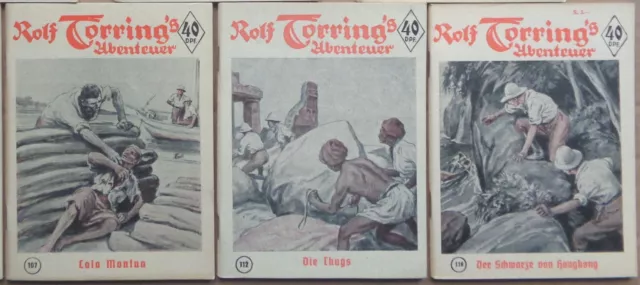 ROLF TORRING's Abenteuer   Nr. 107,112,116  (Zust. 0-1/1+)   -Nachkrieg-