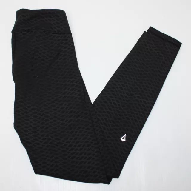 Ivivva by Lululemon Girl's Black Diamond Shape Net Print Leggings Pants size 10