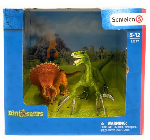 Schleich Triceratops Therizinosaurus Dinosaurier Set Dinosaurs KARTON BESCHÄDIGT