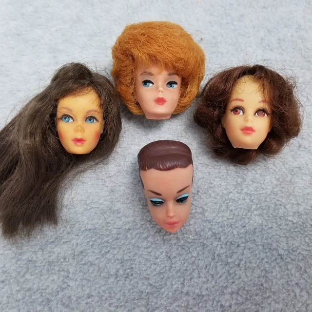 Lot De 7 Têtes De Poupée Barbie Skipper Vintage - Occasion, Pour Collection Ou Réparation