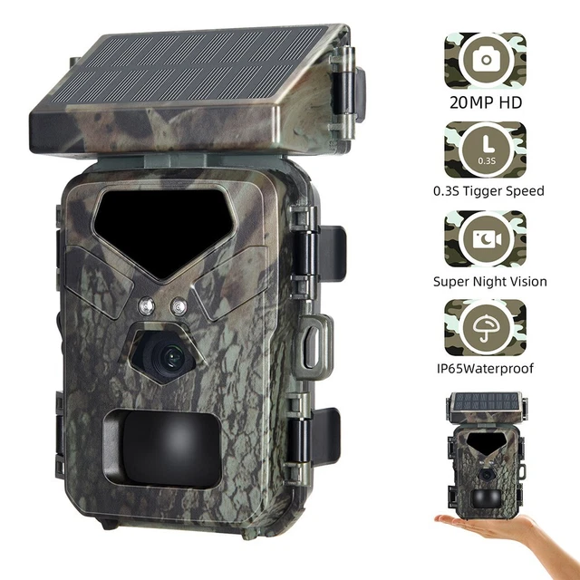 LMHOME Fotocamera selvaggia WLAN 8K 60MP con scheda di memoria da 32 GB, telecamera per animali selvatici con visione notturna, attivazione di movimento, IP67, impermeabile, grandangolo 130°, 42
