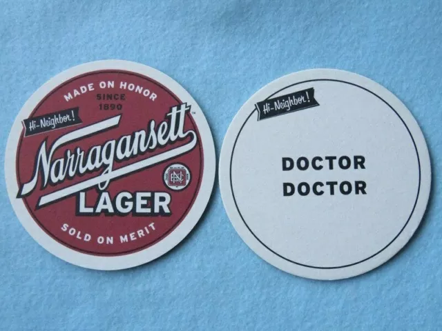 Beer Collectible Coaster ~ NARRAGANSETT Brewery, Rhode Island ~*~ Doctor Puzzle