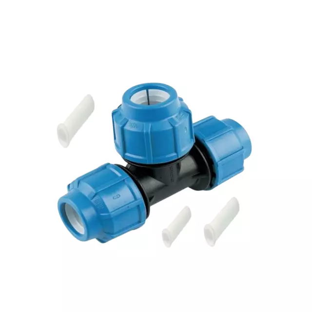 MDPE  Compression Fitting Tees , Various Sizes for Water Pipe 20mm - 50mm