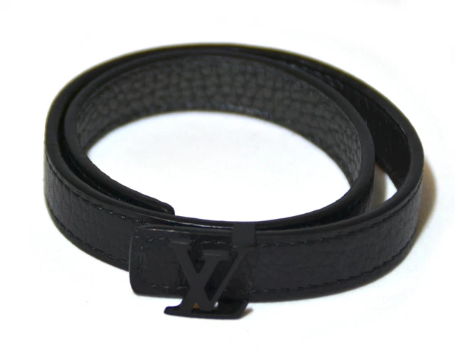 Louis Vuitton double wrap bracelet with black monogram 43cm