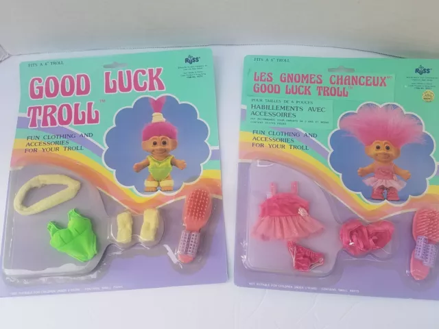 Vintage New Good Luck Troll doll y2k clothing accessories ballerina workout NIP