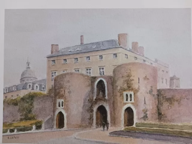 Emmanuel Le Petit Aquarelle Boulogne Sur Mer Engraving Pas De Calais 1981 Rl5