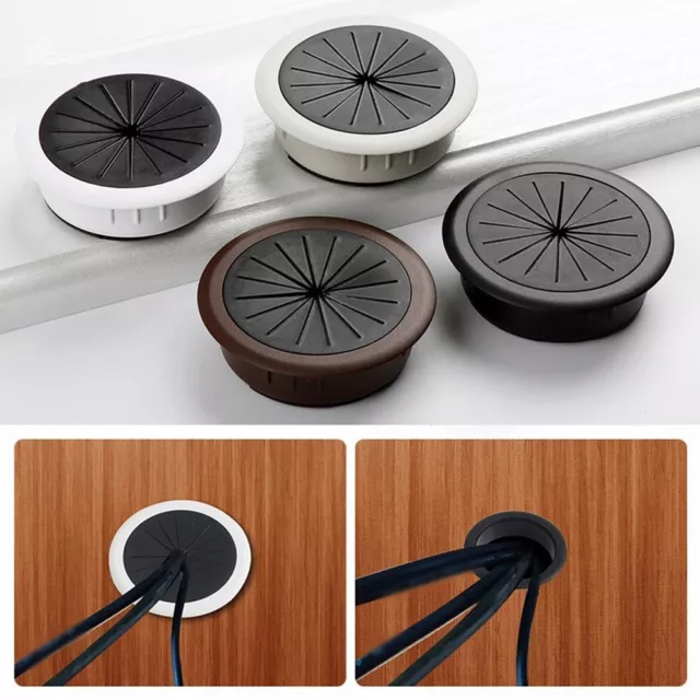 Rubber cable hole cover for neatly organizing cables on table