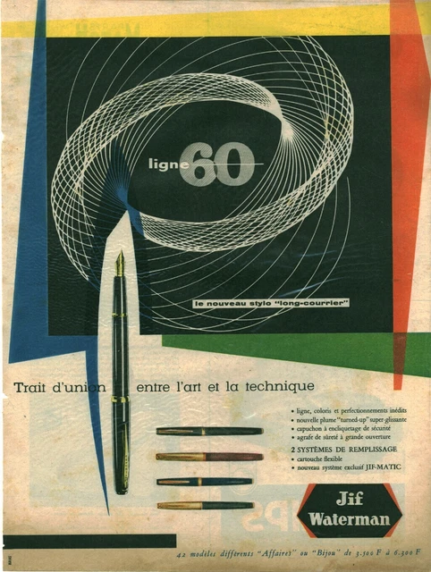 Stylo Plume Waterman Jif Jiffie Blanc/rouge As De Cœur - état Neuf Sans Emballage, Cartouches