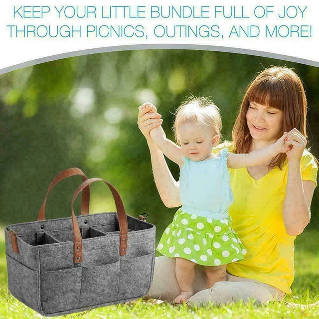 1*Baby Diaper Caddy Nursery Felt Storage Infant Wipes Bag F Nappy CS J2Q7 10
