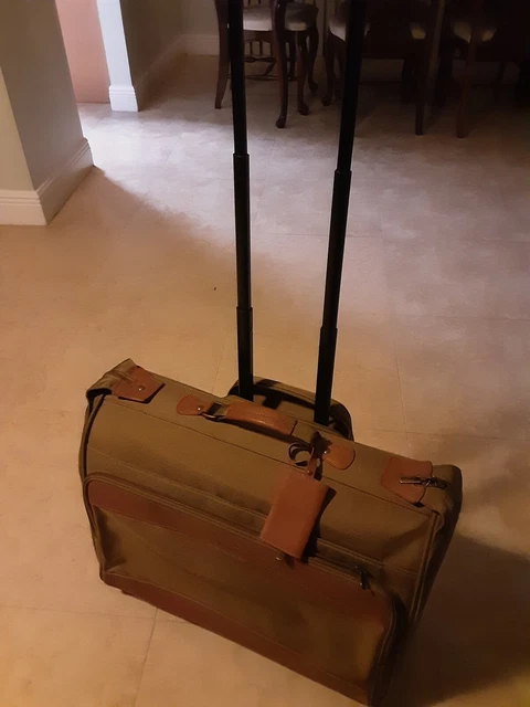 HARTMANN Tweed Leather Belting Rolling Garment Bag Travel Luggage - GREAT-
